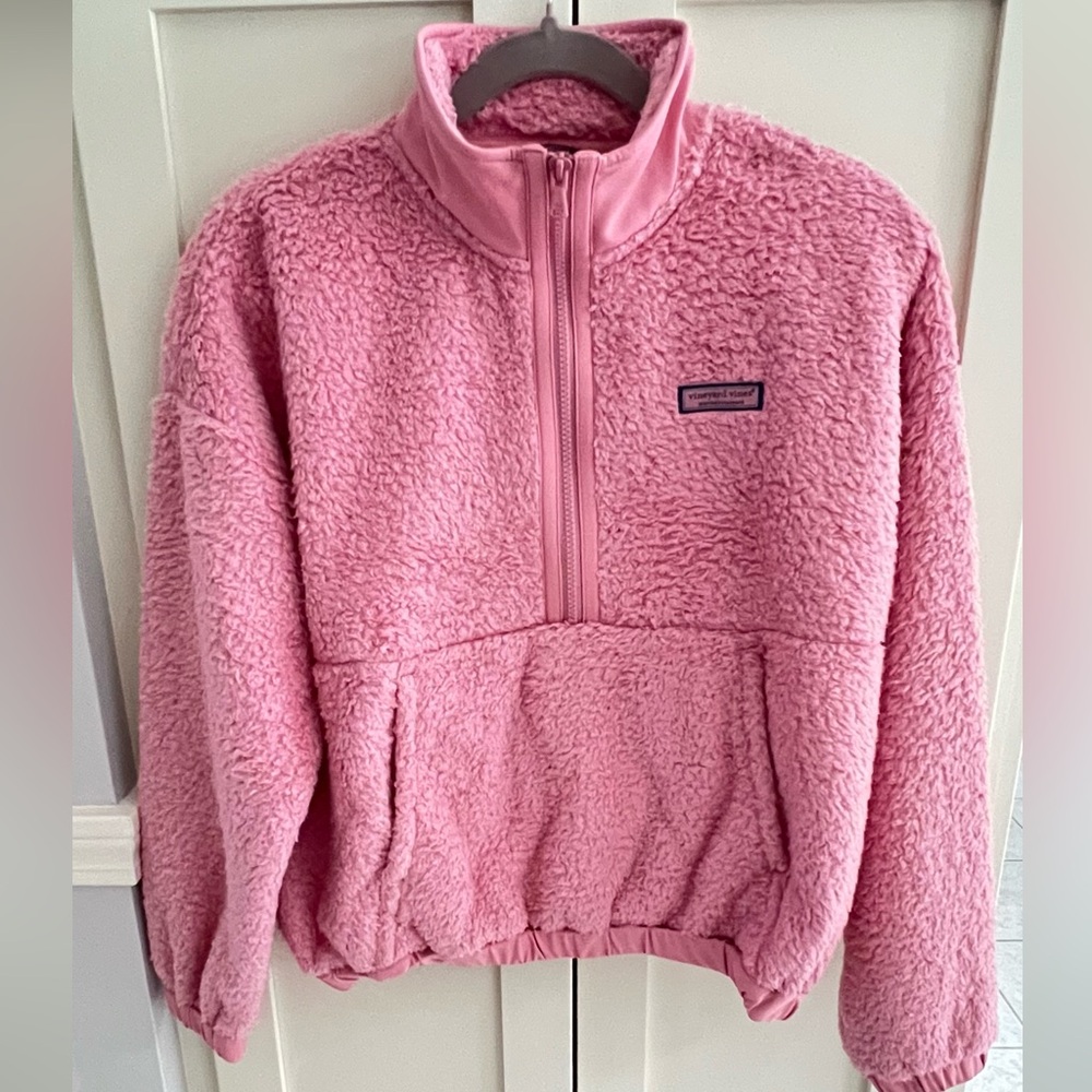 Vineyard Vines Plush Sherpa Fleece Half-Zip Pullover Medium NWT